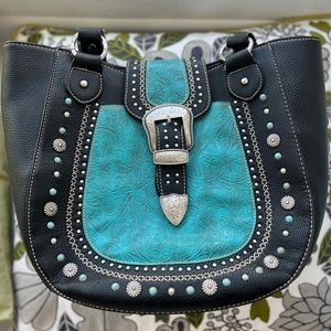 Montana West Bag Trinity Ranch series Teal Black
